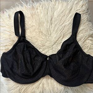 Chantelle Black Lace Underwire Bra 34DDDD EUC
